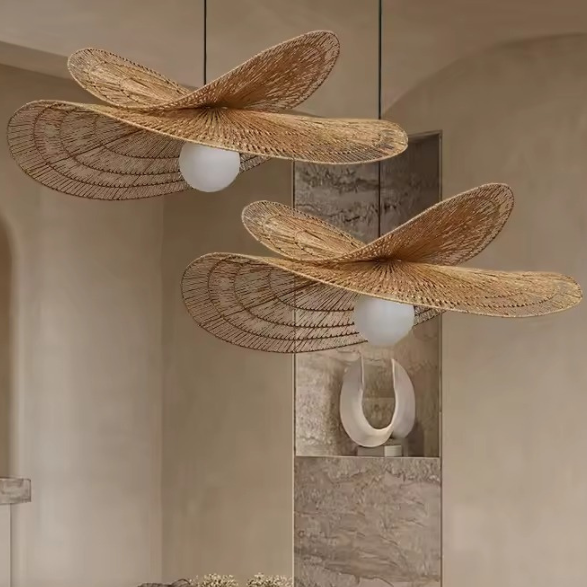 Raffia Pendant Lamp | Ceiling Raffia Lamp LP-13